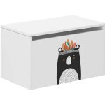Conteneur � jouets ours en peluche noir et blanc