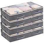 Conteneurs de rangement sous le lit, 4 pi�ces de 75l, bacs de rangement pour placard, sacs de rangement ...