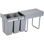 Conteneur de tri pour meuble de cuisine, 3 poubelles sous évier 8l, fixation par le bas et extraction ... Conteneur de tri pour meuble de cuisine, 3 poubelles sous évier 8l, fixation par le bas et extraction ...