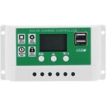 Contrleur de charge solaire lcd rglable 10a 12v 24v pwm accessoire de rgulateur de charge