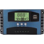 Contrleur de charge solaire 12 v 24 v identification intelligente mppt charge cran lcd rgulateur de ...