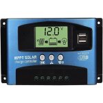 Contrleur de charge solaire 60a, contrleur de charge solaire double usb 12v / 24v, rgulateur solaire ...