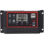 Jeffergarden - contrleur de charge solaire lcd 5 v / 2, 5 a, double usb pwm, rgulateur de panneau solaire, ...