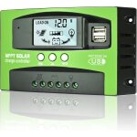 Contr�leur de charge solaire mppt 80 a, r�gulateur de panneau solaire � suivi automatique 12 v / 24 v ...