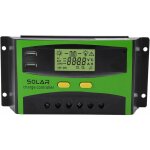 Contrleur solaire pwm 12 v / 24 v, rgulateur intelligent de batterie de panneau solaire avec double ...