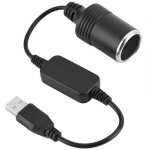 Convertisseur d'adaptateur d'allume - cigare port usb vers c�ble adaptateur de convertisseur de prise ...