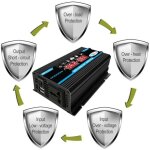 Convertisseur pur sinus 12v 220v 300w avec télécommande et double prises ac pour camion et rv - rtgpt. ... Convertisseur pur sinus 12v 220v 300w avec télécommande et double prises ac pour camion et rv - rtgpt. ...