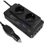 Convertisseur transformateur chargeur pour voiture 12v 220v, 200 w prise allume cigare onduleur de voiture ...