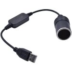 Convertisseur usb a m�le vers prise allume - cigare 12 v pour voiture