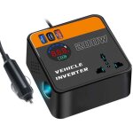 Convertisseur voiture 200w 12v 220v convertisseur de tension camion avec type - c & port usb, onduleur ...