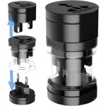 Convertisseur de voyage 3 en 1, adaptateur secteur universel, indispensable de voyage tout - en - un, ...