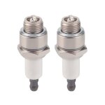 Lot de 2 bougies d'allumage rj19lm pour briggs & stratton 796112, 802592, 5095d champion j19lm