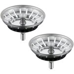 Lot de 2 cr�pines d'�vier de cuisine - bouchon de vidange d'�vier de cuisine avec panier anti - obstruction ...