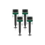 Lot de 4 rpulsifs solaires  ultrasons pour souris, rpulsifs solaires d'extrieur pour taupes, campagnols, ...