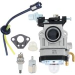 Carburateur pour tondeuse � gazon 52cc 49cc 43cc kit de carburateur avec joint, tuyau, bougie d'allumage ...