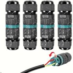 Connecteur �lectrique �tanches ip68 - raccord de cable 3 fils domino bo�te de derivation �xterieur, pour ...