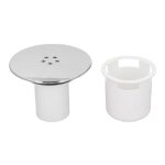 Coocheer - couvercle de drain de douche en plastique chromé facile à nettoyer avec coupelle blanche pour ... Coocheer - couvercle de drain de douche en plastique chromé facile à nettoyer avec coupelle blanche pour ...