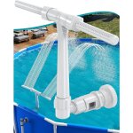 Fontaine de piscine pour piscines hors sol et hors sol, refroidisseur d'arrosage � cascade � double jet ...