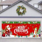 Housse de porte de garage de nol extra large 6 x 16 pieds dcorations de porte de garage de nol pre ...