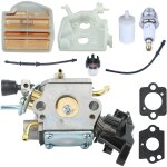 Kit carburateur pour trononneuse husqvarna 445 450 445e 450e, carburateur avec filtre  air et bougie ...