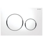 Pour plaque de dclenchement gebe sigma20 pour rinage double touche: blanc, chrom brillant 115. 882. ...