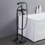 Robinet de baignoire autoportant vintage, robinet de baignoire sur pied, ensemble de robinetterie de ...