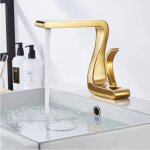 Robinet de lavabo tout en cuivre, robinet m�langeur chaud et froid, lavabo de salle de bain � domicile ...