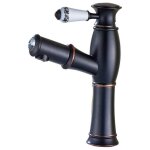 Coocheer - robinet de lavabo vintage en bronze noir avec douchette extractible, mitigeur  levier unique, ...