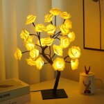 Rose light cadeau de f�te des m�res d�coration 24 led rosier lumi�re cadeau pour maman fleurs lumineuse ...