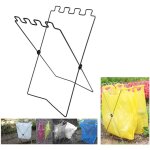 Support de sac poubelle, support de poubelle portable en fil de fer, peut contenir des sacs de 13 gallons, ... Support de sac poubelle, support de poubelle portable en fil de fer, peut contenir des sacs de 13 gallons, ...
