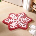 Tapis de salle de bain confortable et chaleureux, tapis absorbant floqu�, d�coration de salle de bain ...