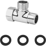 Vanne de d�rivation g1 / 2' en laiton � 3 voies - adaptateur universel en forme de t pour syst�me de ...