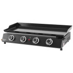 Cooking box by favex - plancha gaz alma 4 feux - plaque en acier �maill� - 4 br�leurs - piezo m�canique ...