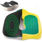 Cool gel coussin d'�t�, tissu de grille noir + gris fonc�, 45 38 11 / 2. 5cm