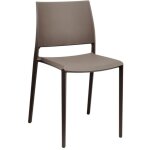 Ws design ? chaise pliante en polypropyl�ne tortora ? hauteur d'assise 47 cm ? empilable et l�ger ? pour ...