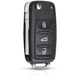 Coque de cl� de voiture pliante de remplacement fob pour vw volkswagen golf mk6 t1guan polo passat cc ...