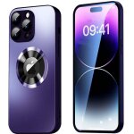 Coque magnetic case iphone 15 pro max avec protection dobjectif - violet