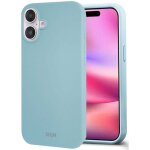 Coque en silicone liquide sign pour iphone 16 plus - bleu clair