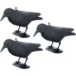 Corbeau noir en plastique 36 x 20 cm rpulsif pigeons effaroucheur contre les petits oiseaux et les pigeons ...