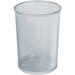 Corbeille de bureau concept collection ronde en mailles d'acier coloris argent capacit� 19l diam�tre ...