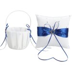 Gistuch - corbeille de demoiselle d'honneur et coussin d'anneau décoration de mariage satin blanc et ... Gistuch - corbeille de demoiselle d'honneur et coussin d'anneau décoration de mariage satin blanc et ...