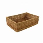 Corbeille prsentoir  pain rectangulaire en osier 48 x 34 h 17 cm