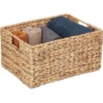 Corbeille de rangement, jacinthe d?eau, hxlxp : 281814cmcm, salle de bain, d�co, design tress�, nature ...