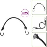 Cordes �lastiques avec bandes r�fl�chissantes et crochets 25pcs - corde elastique - cordage elastique ...