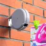 Corde � linge r�tractable de 12 m pour v�tements, �tendoir � linge tr�s robuste et r�sistant, m�canisme ...