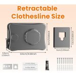 Corde � linge r�tractable, 5. 1m fil � linge retractable, �tendoir � linge r�tractable ext�rieur, corde ...