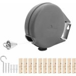 Corde  linge rtractable pour intrieur / extrieur - 12 m de long - corde  linge portable avec clip ...