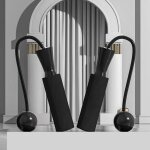 Corde � sauter sans fil avec boules lest�es de 30 mm, corde de fitness r�glable sans fil pour hommes, ...