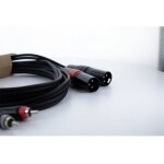 Cordial - eu 6 mc xlr c�ble de liaison [2x xlr m�le 3 p�les - 2x cinch - rca m�le] 6 m noir