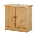 Cornelia - meuble lavabo pour salle de bain avec 2 portes en pin